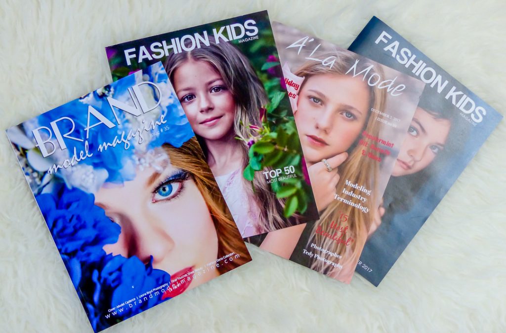 Published in Fashion Kids, A La Mode Child-Teen Magazine and Brand Model Magazine